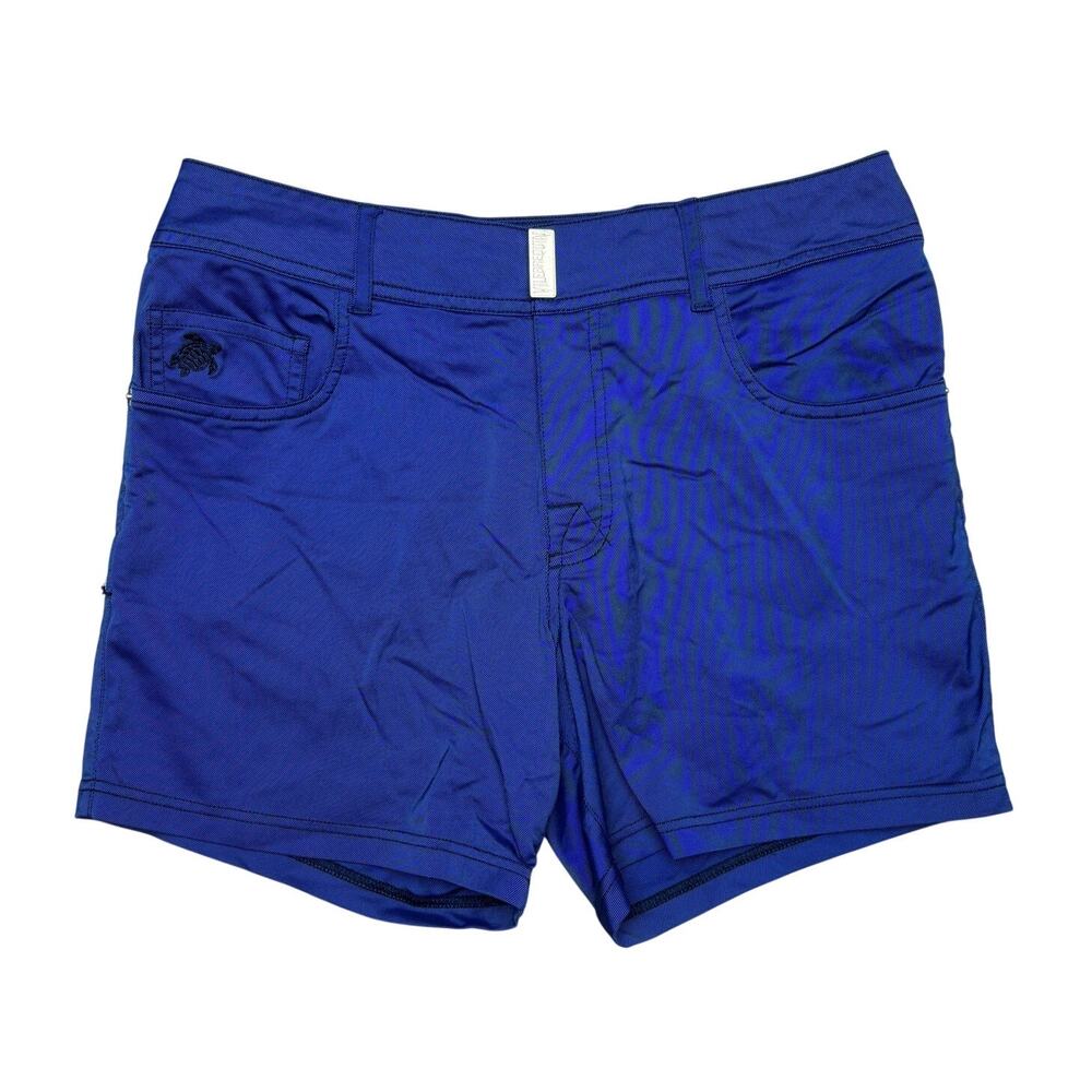 Vilebrequin Marlon Swim Shorts Men's Small Solid Blue Fitted Beach Cabana Resort